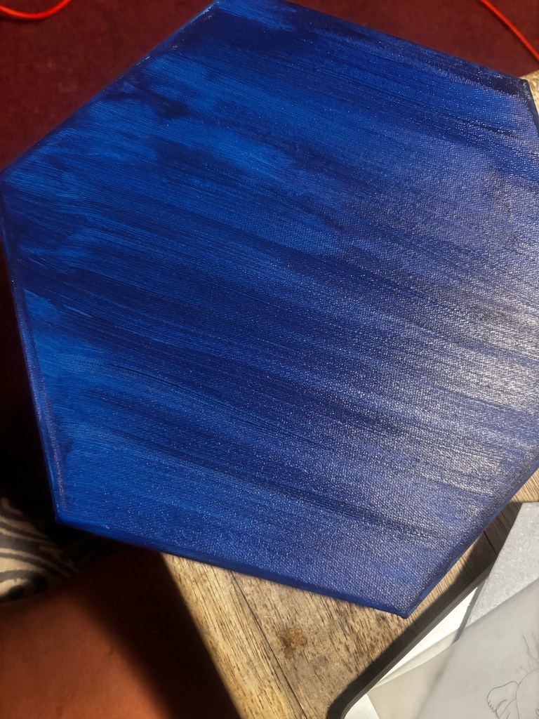 Sarah's piece, in process