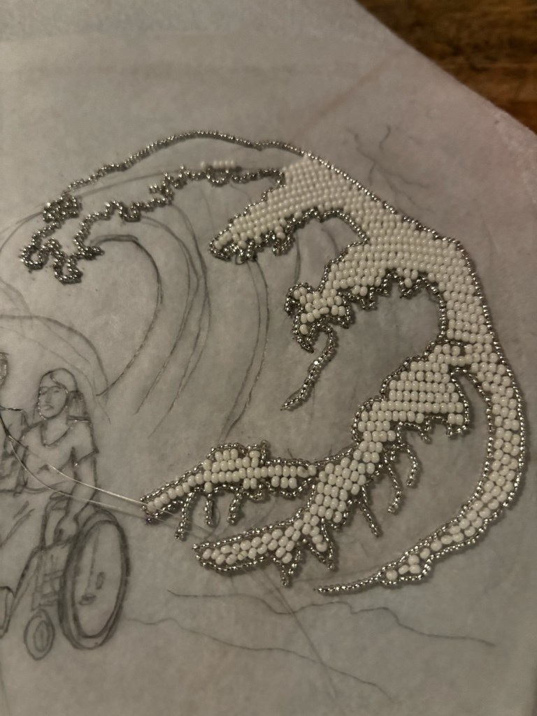 Sarah's piece, in process