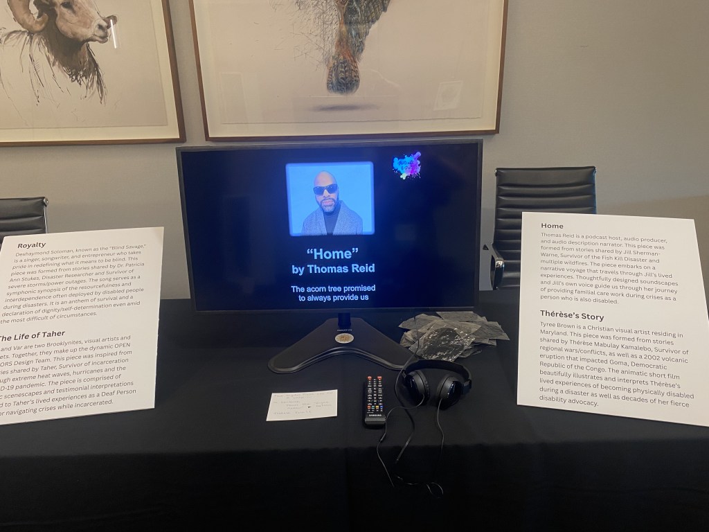 Photo of video display of Home by Thomas Reid